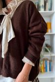 Oliver Knit Cardigan Chocolate